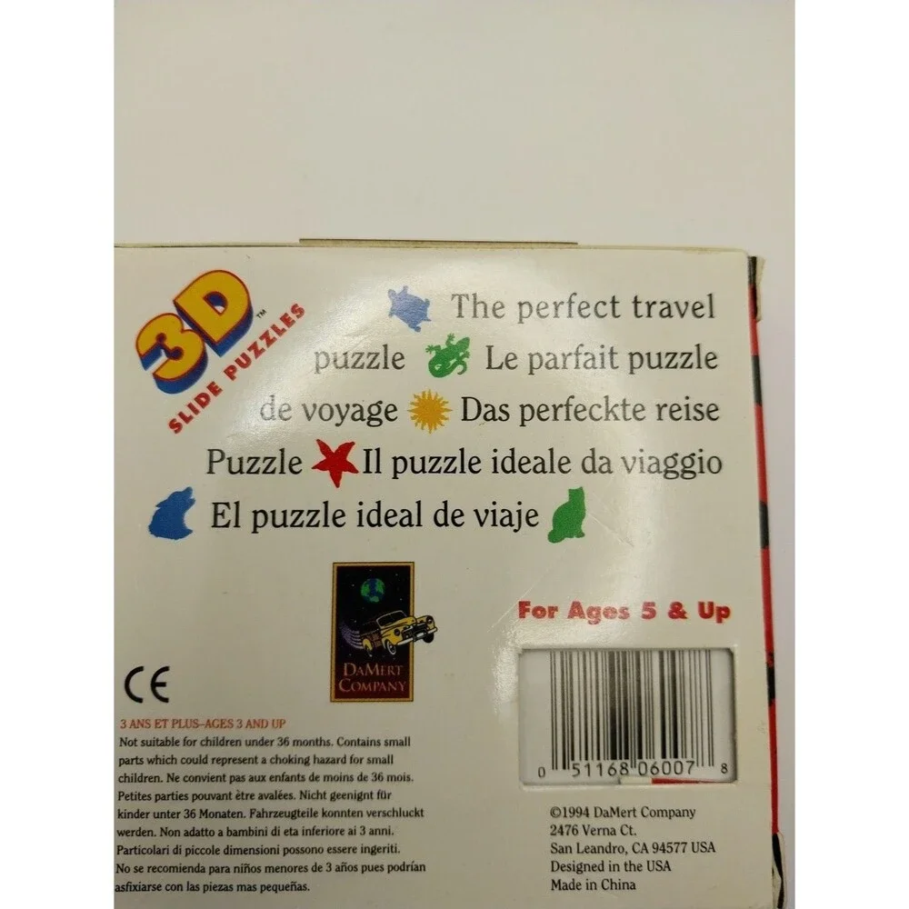 Vintage DaMert 3D Slide Puzzle Game Celestial Sun Stars Witchy Whimsy 1994